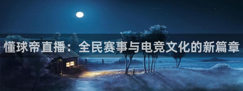 新球体育即时分：懂球帝直播：全民赛事与电竞文化的新篇章